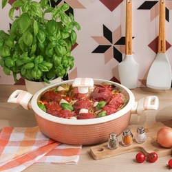 Patelnia indukcyjna krótkie uchwyty z pokrywką Starke Pro Coretto 28 cm