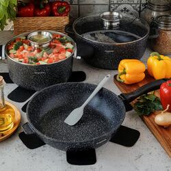 Patelnia na indukcję głęboka Konighoffer Pollo Black 28 x 7 cm