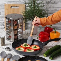 Patelnia na indukcję z pokrywką Tadar Amarantina Grey 28 cm