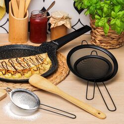 Sitka kuchenne metalowe z rączką Konighoffer Dark 10 cm 13 cm 18 cm czarne