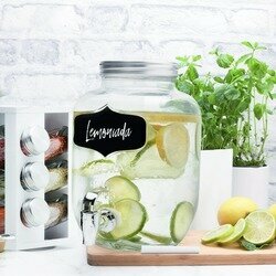 Słoik z kranikiem z etykietą do pisania kredą Tadar Griffo 4 l
