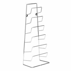 Stojak wieszak na sześć pokrywek Tadar 45 x 18,5 x 11,5 cm srebrny