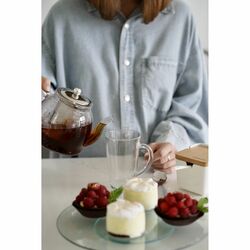 Szklanki do kawy Tadar Latte Macchiato 320 ml 12 sztuk i spieniacz do mleka