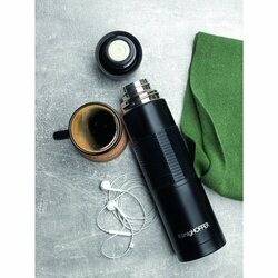 Termos nierdzewny do kawy i herbaty Konighoffer Alpha 1 l czarny