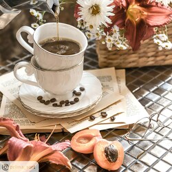 Zestaw dwóch filiżanek porcelanowych ze spodkami Tadar Sonata 280 ml