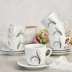Zestaw filiżanek do kawy Tadar Dolce Vita 12 elementów porcelanowy