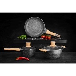 Zestaw garnków i patelni granitowych Starke Pro Ashen Granite 9 elementów i 5 miarek