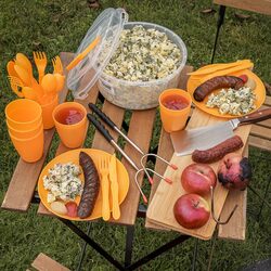Zestaw piknikowy turystyczny dla 6 osób Tuffex 31 elementów mix kolorów