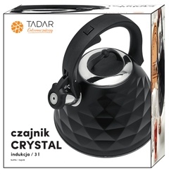 Czajnik na gaz i indukcję Tadar Crystal 3 l czarny mat