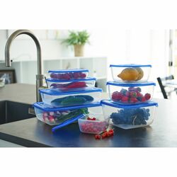 Komplet 4 pojemników na żywność Plast Team Polar 0,46 l 0,9 l 1,9 l 3 l prostokątne