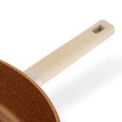 Patelnia głęboka na indukcję z pokrywką Starke Pro Starlet Beige 28 x 8 cm