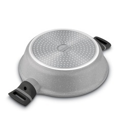 Patelnia na indukcję marmurowa z pokrywką krótkie uchwyty Starke Pro Musse Grey 28 cm