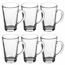 Szklanki do kawy Tadar Latte Macchiato 320 ml 12 sztuk i spieniacz do mleka