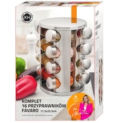 Zestaw przyprawników Konighoffer Favaro 16 elementów 17,5 x 25,5 cm