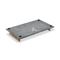 Deska do serwowania przekąsek marmurowa z uchwytami Starke Pro 35 x 20 cm czarna