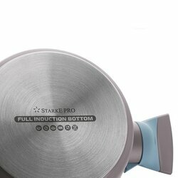 Garnek na indukcję marmurowy z pokrywką Starke Pro Luxury Grey 1,7 l