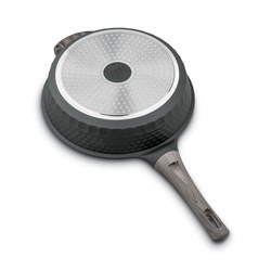 Patelnia głęboka na indukcję marmurowa z pokrywką Starke Pro Embossed 28 x 7,5 cm