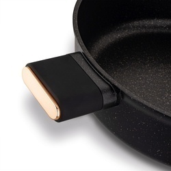 Patelnia krótkie uchwyty z pokrywką Starke Pro Starlet Black 28x8 cm