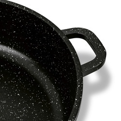 Patelnia na indukcję głęboka krótkie uchwyty Konighoffer Pollo Black 28 x 7 cm