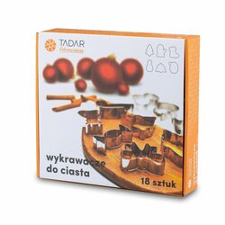 Wykrawacze foremki do ciastek Tadar Xmas 18 sztuk 6 różnych kształtów