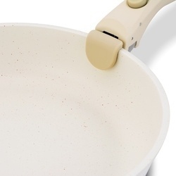 Zestaw 3 patelni Starke Pro Compacti Cream 4 elementy odpinany uchwyt