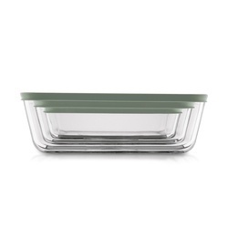 Komplet 3 szklanych borokrzemowych pojemników na żywność Konighoffer Auro 750 ml 1400 ml 2400 ml