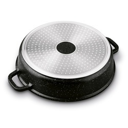 Patelnia na indukcję głęboka krótkie uchwyty Konighoffer Pollo Black 28 x 7 cm