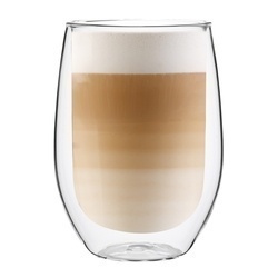 Szklanki termiczne do kawy Tadar Sublime 300 ml 6 szt. i 6 złotych łyżeczek koktajlowych