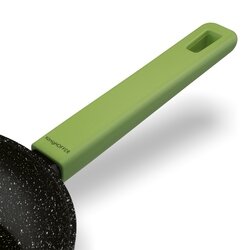 Zestaw 3 patelni na indukcję marmurowych Konighoffer Pedra Verde 20 cm 24 cm 28 cm i 5 miarek