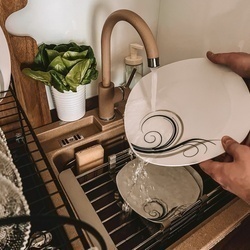 Zestaw kwadratowych talerzy porcelanowych Tadar Dolce Vita 18 elementów