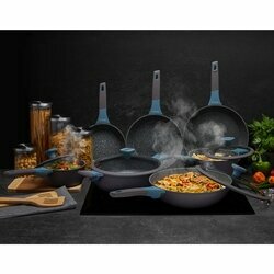 Garnek na indukcję marmurowy z pokrywką Starke Pro Luxury Grey 1,7 l
