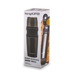 Kubek termiczny Konighoffer Arno 480 ml srebrny