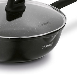 Patelnia WOK na indukcję z pokrywką Starke Pro Yasai 32 cm