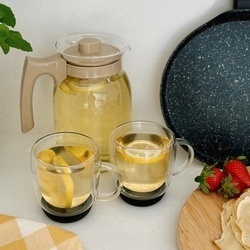 Szklanki termiczne do kawy z silikonowym dnem Konighoffer Garet 330 ml 2 szt. czarne