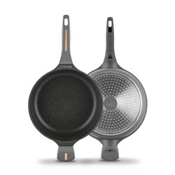 Zestaw garnków na indukcję Starke Pro Texture Grey 10 elementów i 3 noże Toshiro
