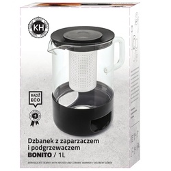 Dzbanek do herbaty z zaparzaczem i podgrzewaczem Konighoffer Bonito 1 l