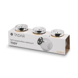 Komplet trzech szklanych pojemników Tadar Tody 190 ml