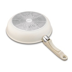 Zestaw 3 patelni Starke Pro Compacti Cream 4 elementy odpinany uchwyt