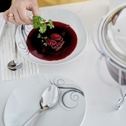 Zestaw kwadratowych talerzy porcelanowych Tadar Dolce Vita 18 elementów