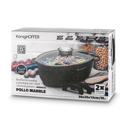 Brytfanna aluminiowa z aromatyzerem Konighoffer Pollo 8 l owalna