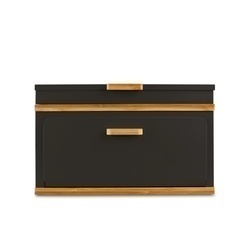 Chlebak stalowy dwupoziomowy Konighoffer Artesano 38 x 18 x 23 cm czarny
