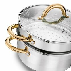 Garnek do gotowania na parze Konighoffer Faro Gold 2,9 l 3 elementy