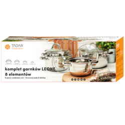 Komplet garnków ze stali nierdzewnej Tadar Leone 8 elementów