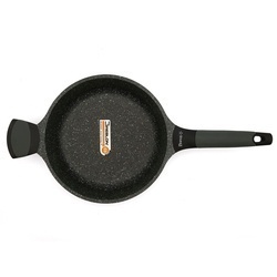 Patelnia na indukcję marmurowa z pokrywką Starke Pro Viridi 24 cm głęboka