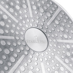 Zestaw 3 patelni Starke Pro Compacti Cream 4 elementy odpinany uchwyt