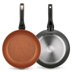 Zestaw garnków na indukcję z powłoką marmurową Starke Pro Dark Copper 10 elementów