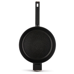 Patelnia głęboka na indukcję z pokrywką Starke Pro Starlet Black 28 x 8 cm