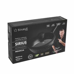 Patelnia na indukcję non-stick z pokrywką Starke Pro Sirius 20 cm