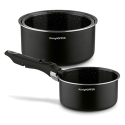 Zestaw garnków z odpinaną rączką Konighoffer Spinel Black 4 elementy indukcja