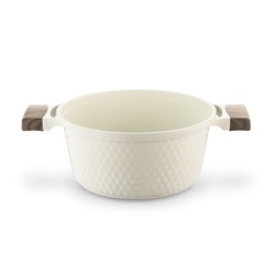 Komplet garnków ceramicznych 9 elementów Konighoffer Rosti kremowe